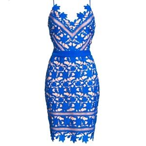 Adelyn Rae illusion lace sheath dress XS